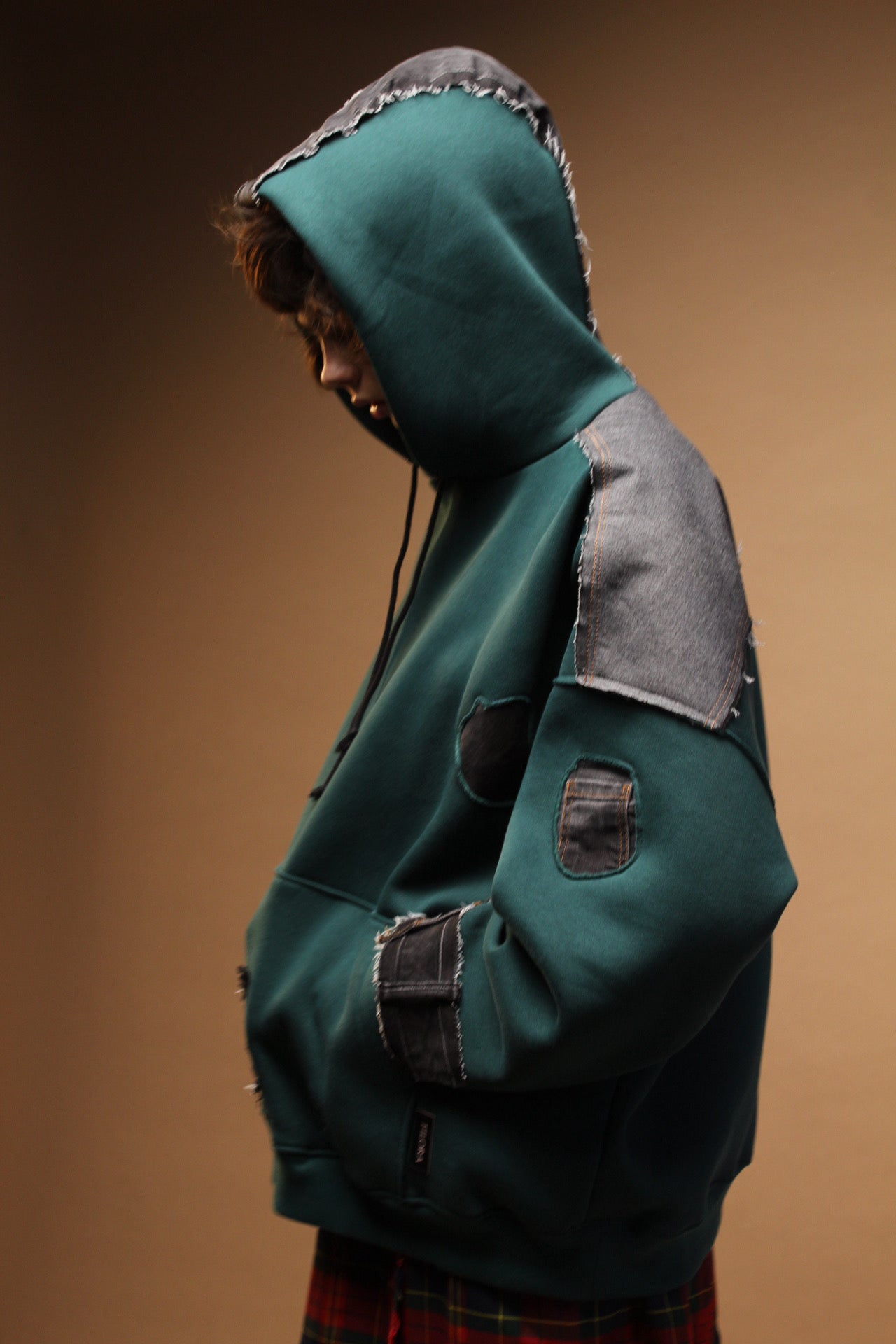 GREEN HOODIE WITH JEANS