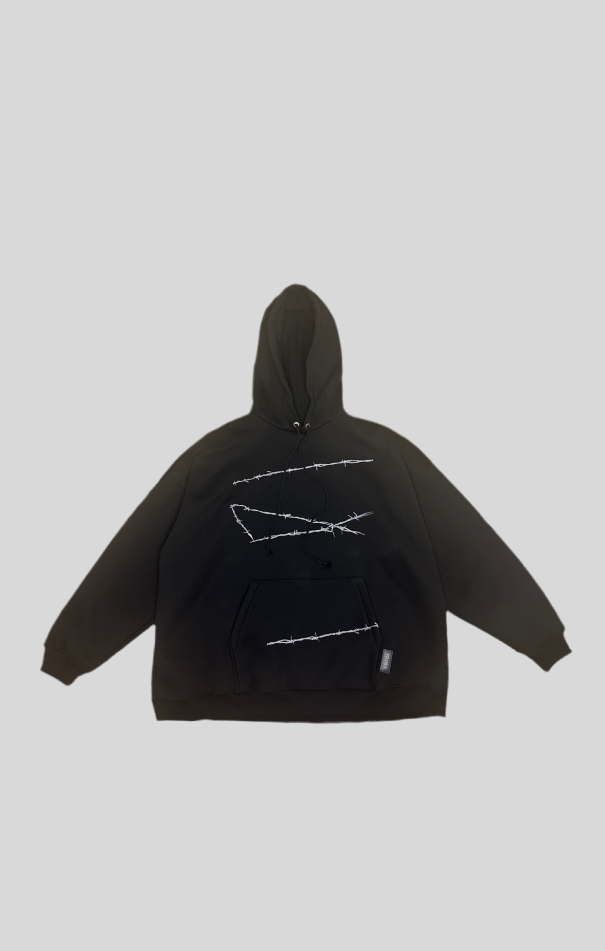 BLACK HOODIE BARBED WIRE