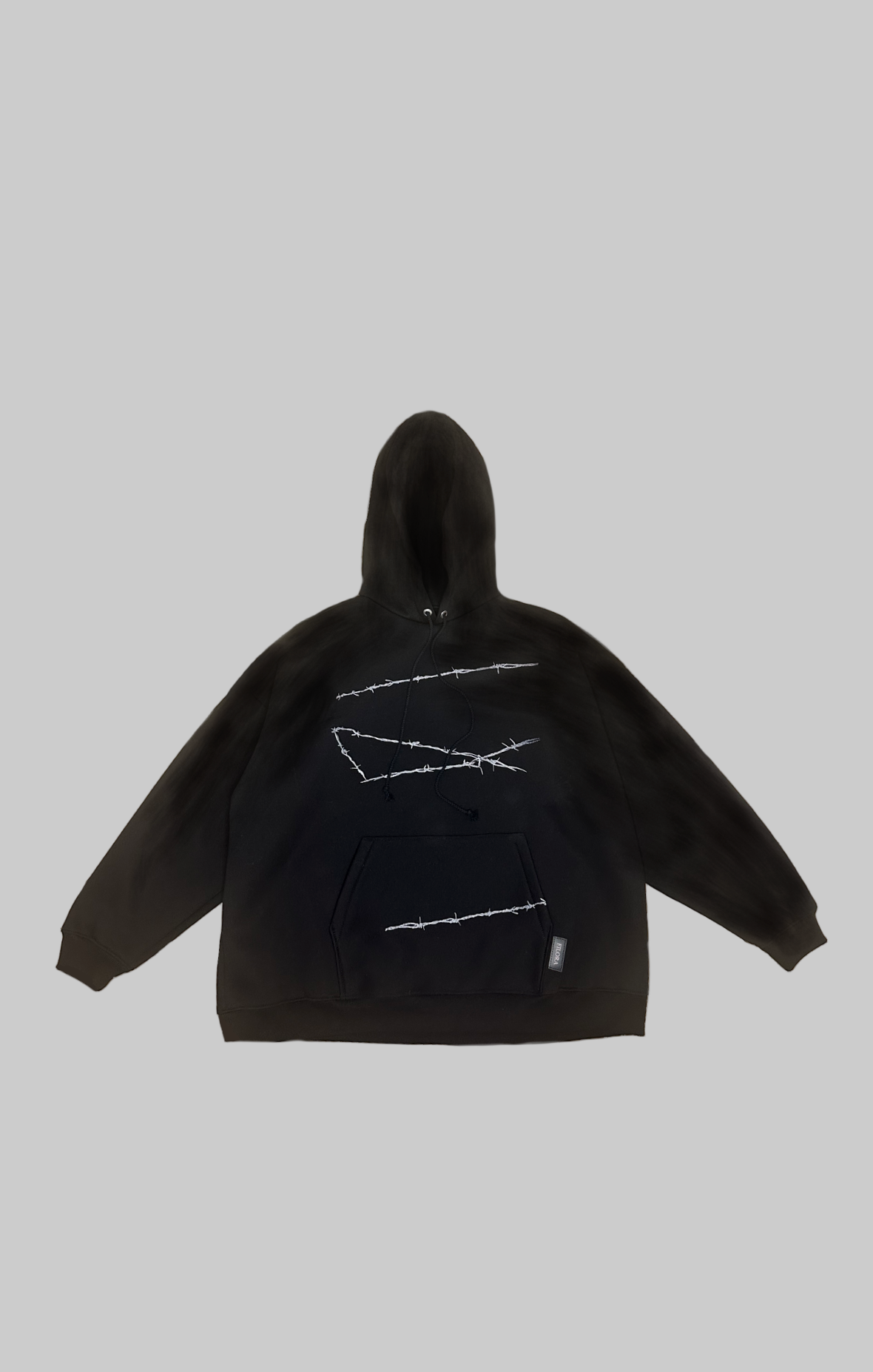 BLACK HOODIE BARBED WIRE